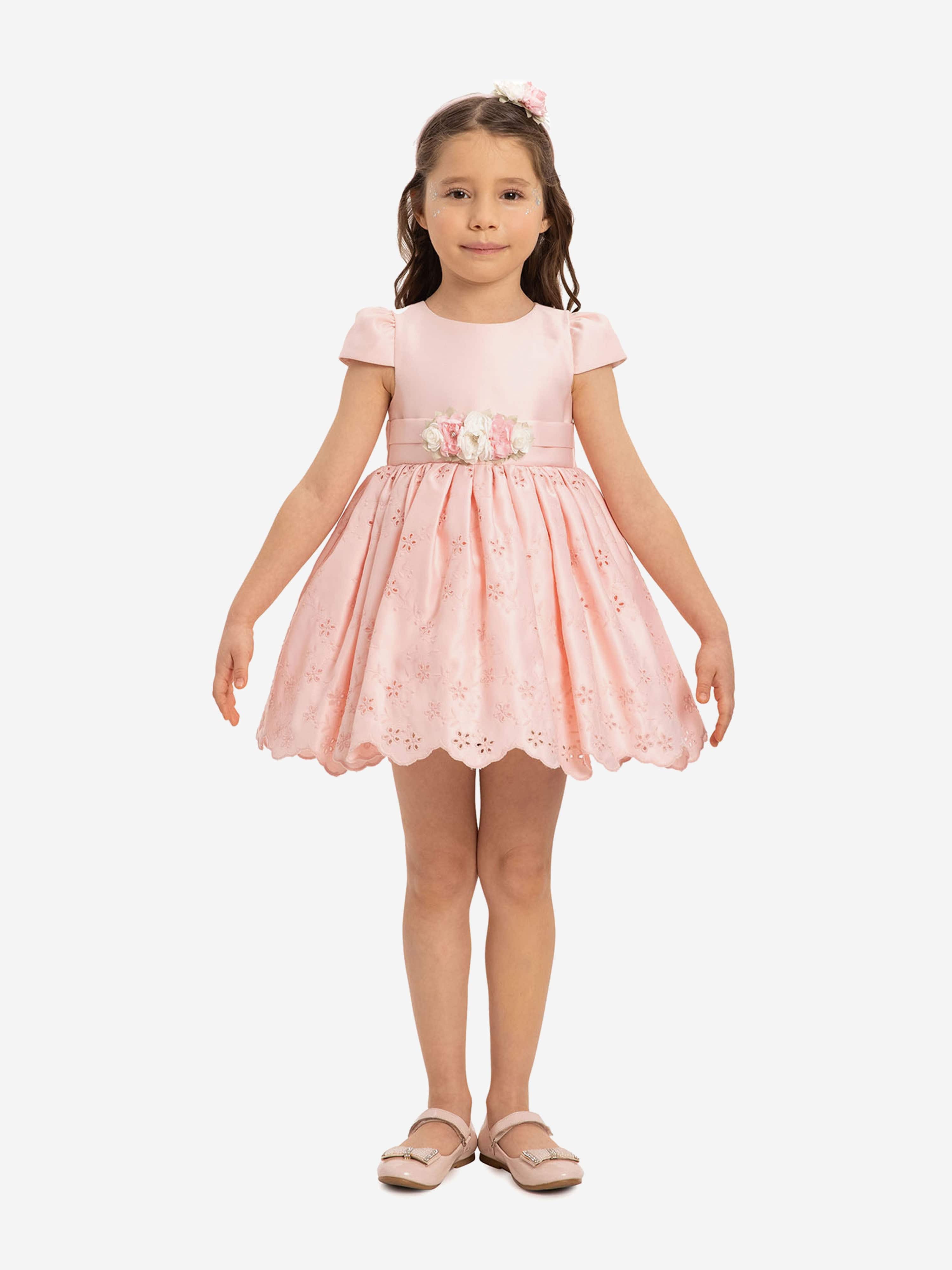 DRESS & Fleur Baby Girls Dress with Headband in Pink