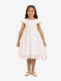 DRESS & Fleur Girls Dress with Matching Bag in White