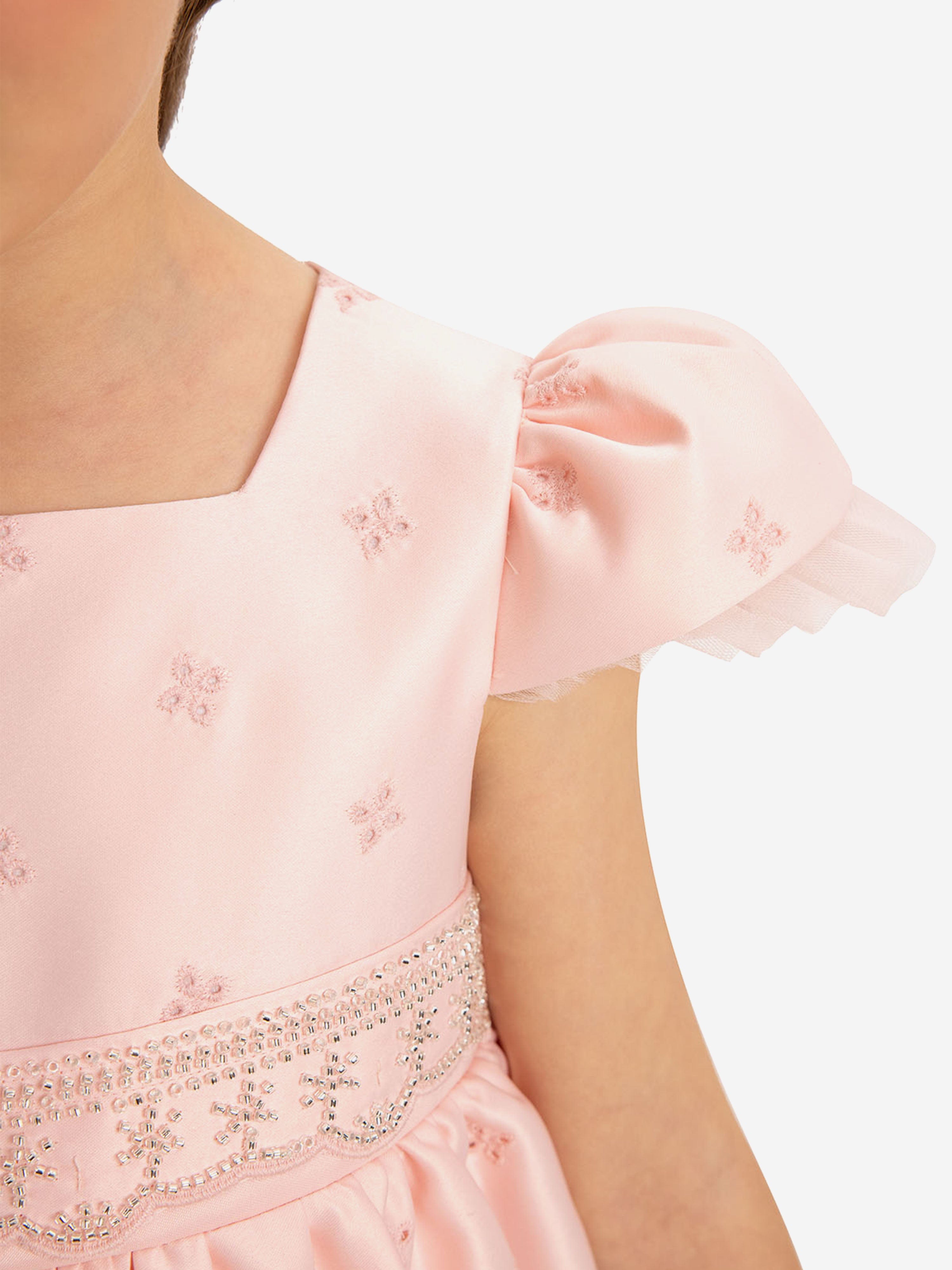 DRESS & Fleur Girls Dress with Matching Bag in Pink