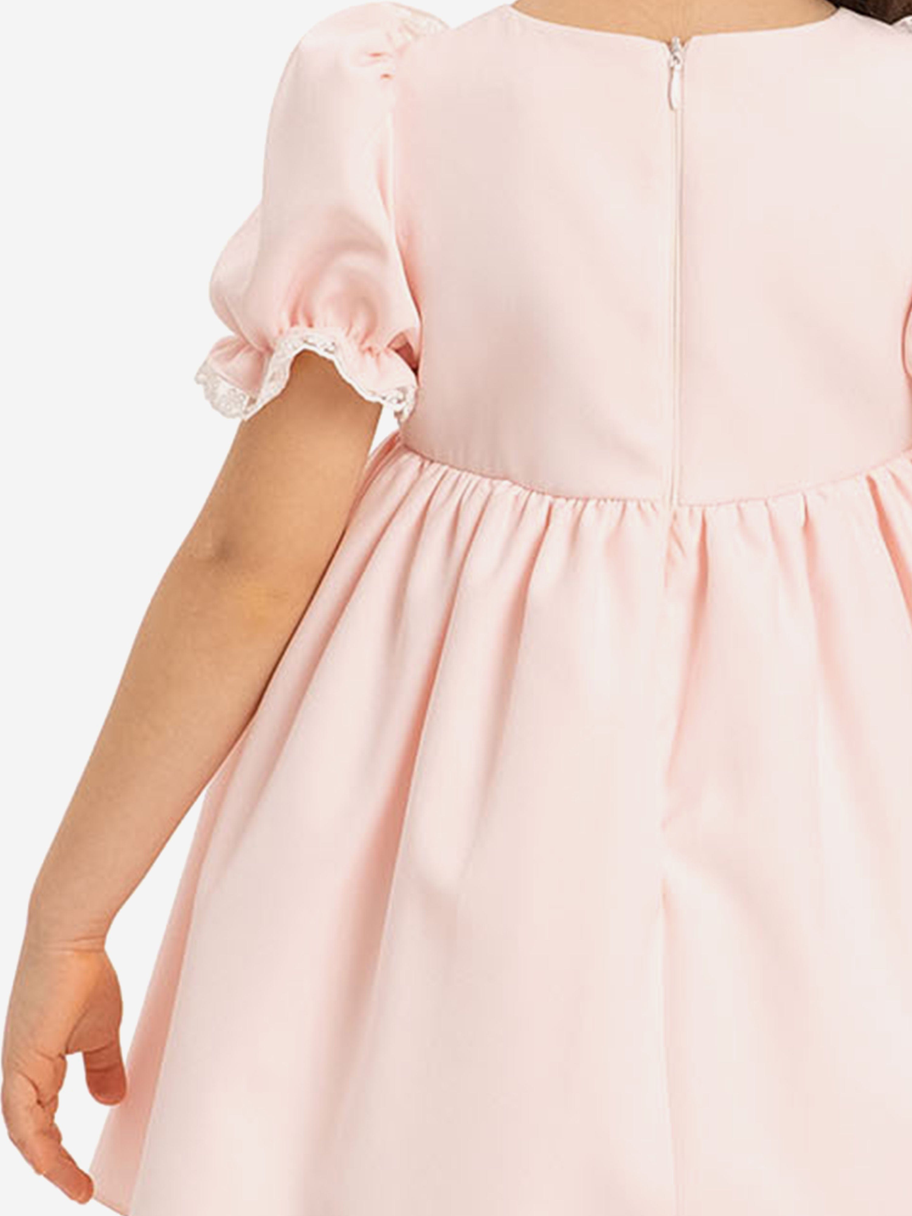 DRESS & Fleur Baby Girls Dress Set with Teddy Bear in Pink