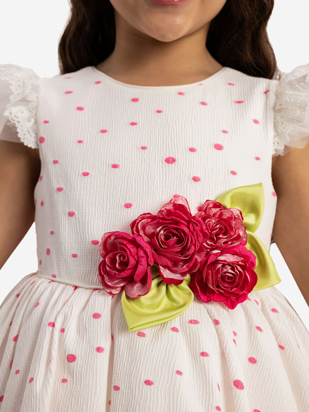 DRESS & Fleur Girls Dress with Headband in Pink