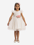 DRESS & Fleur Girls Dress with Headband in Pink