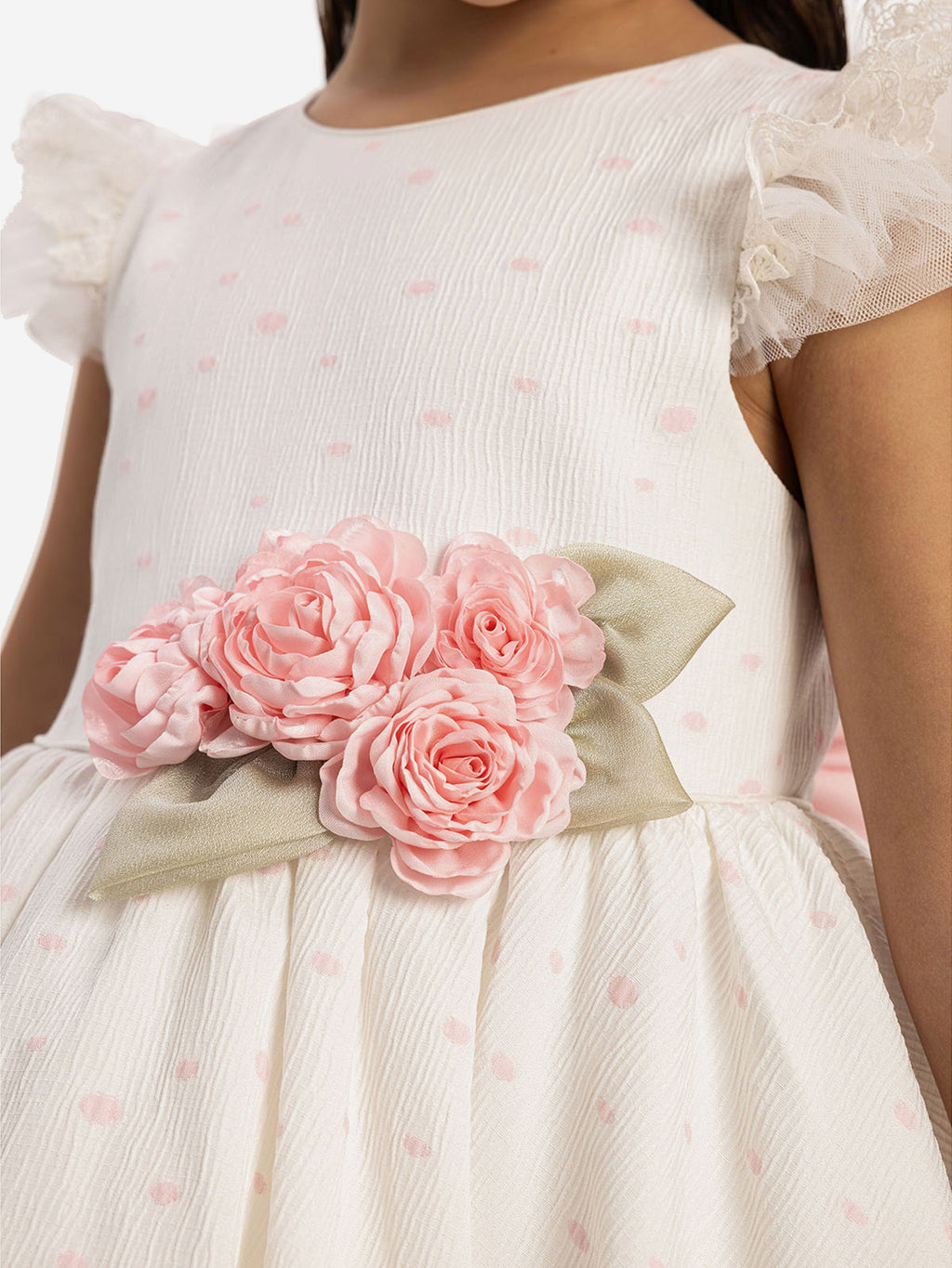 DRESS & Fleur Girls Dress with Headband in Pink