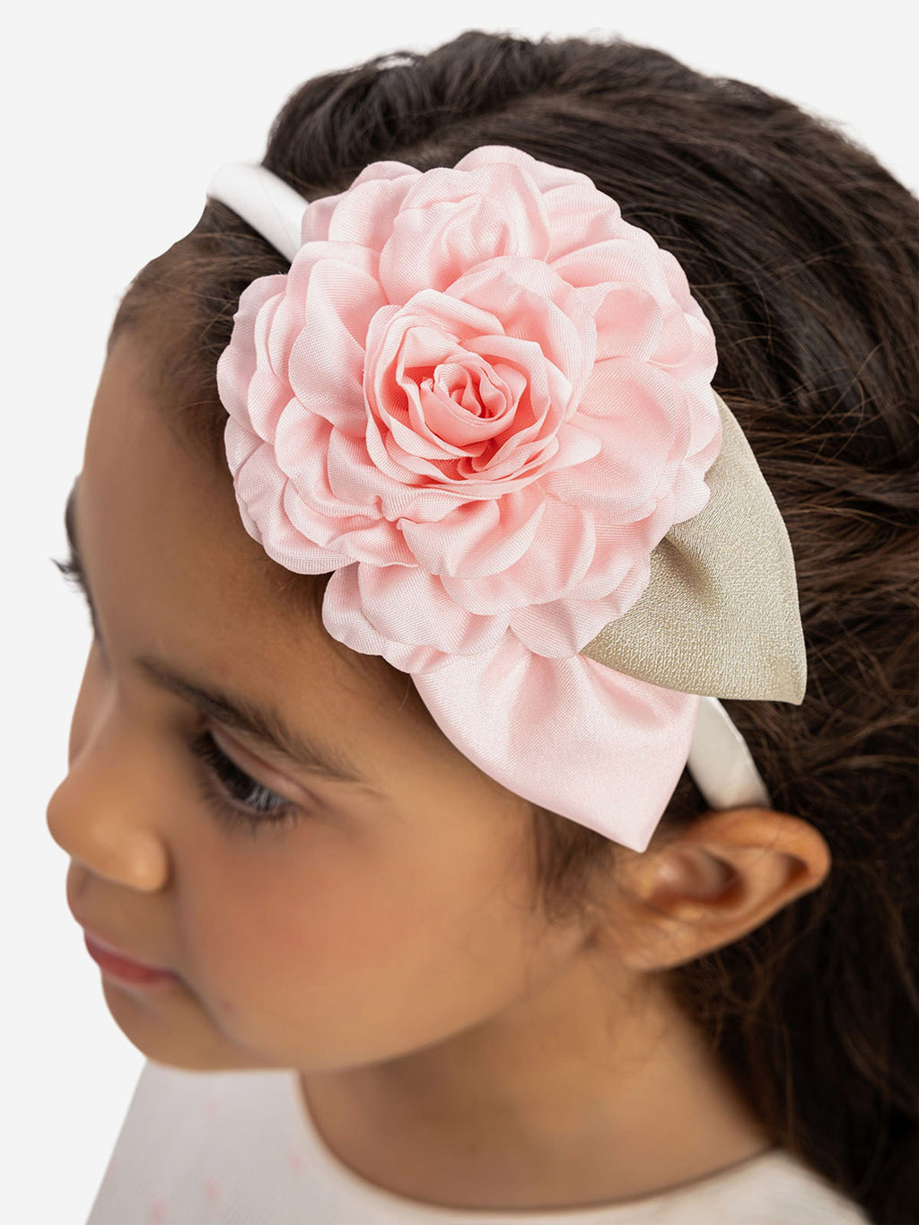 DRESS & Fleur Girls Dress with Headband in Pink