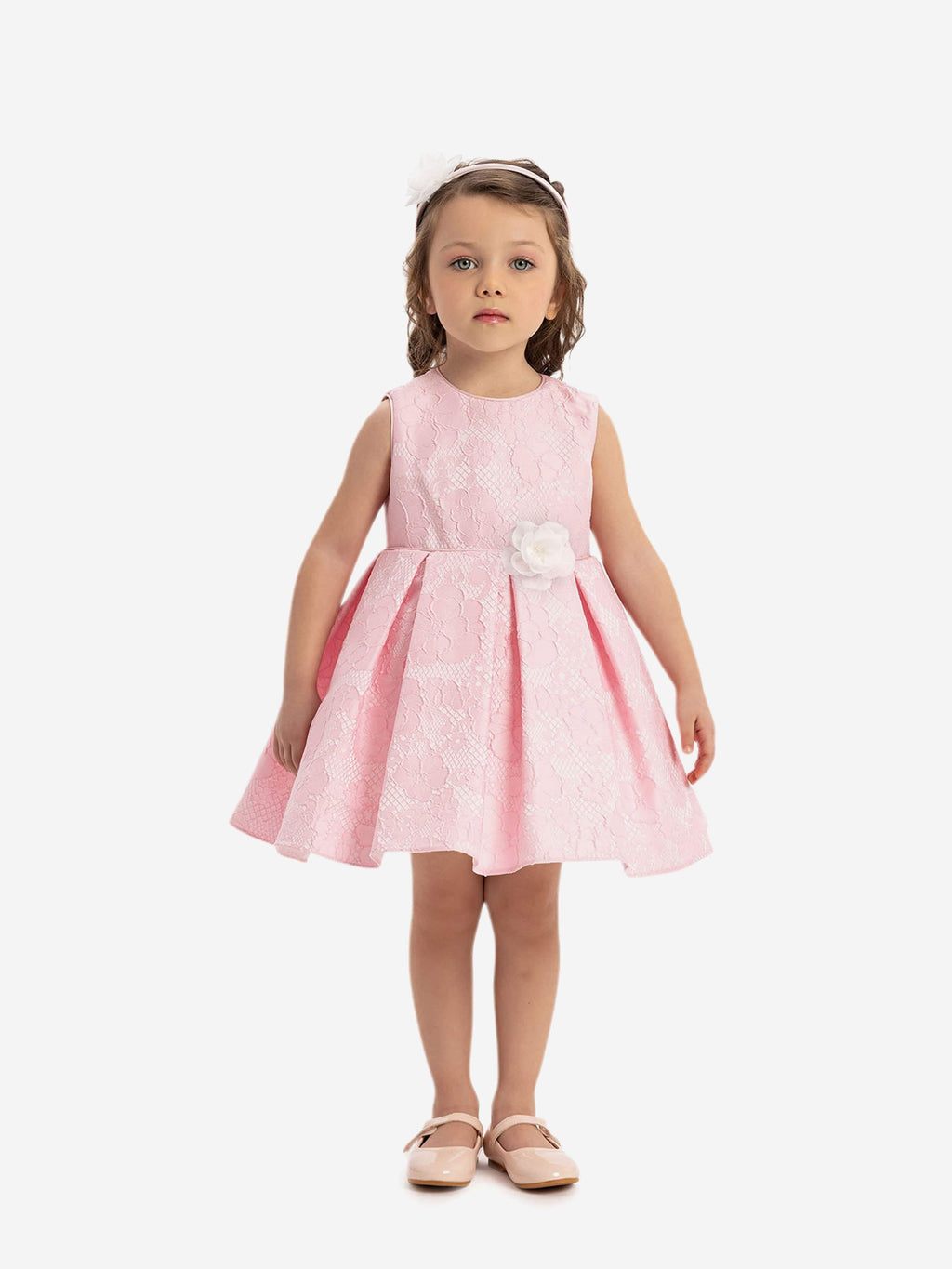 DRESS & Fleur Baby Girls Flower Dress in Pink