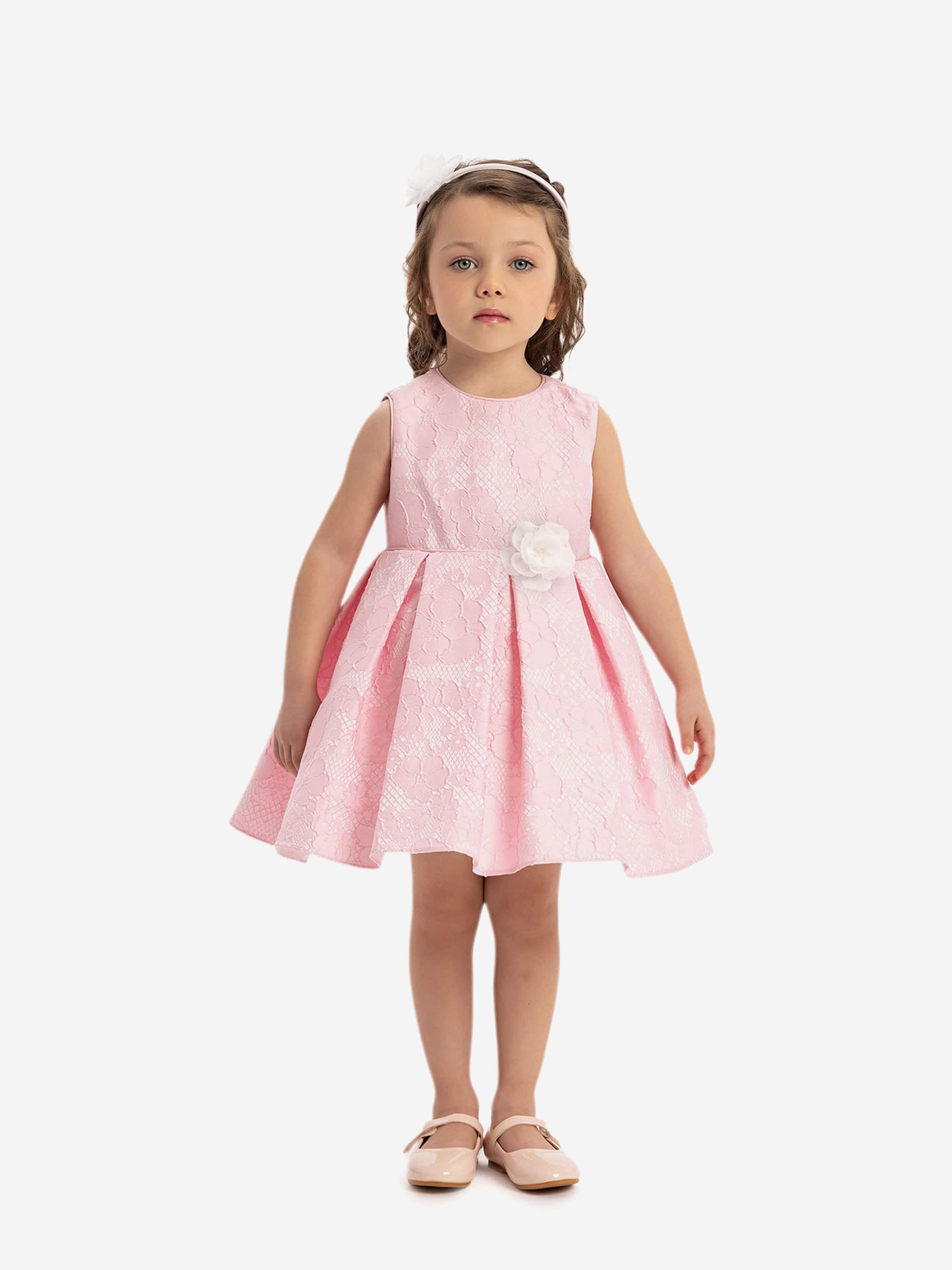 DRESS & Fleur Baby Girls Flower Dress in Pink