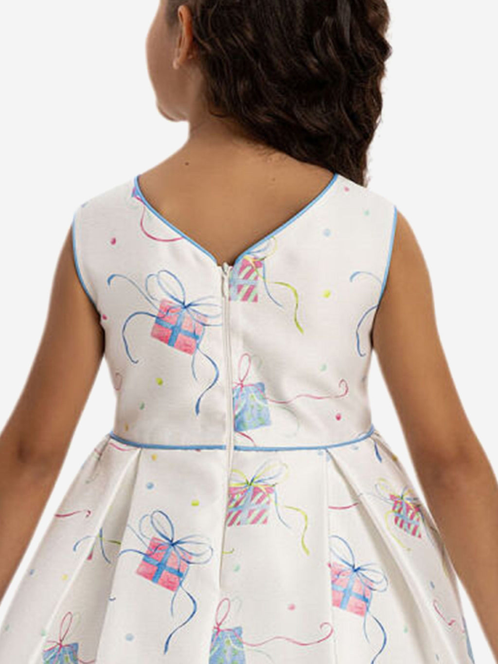 DRESS & Fleur Girls Party Dress with Bag in Blue