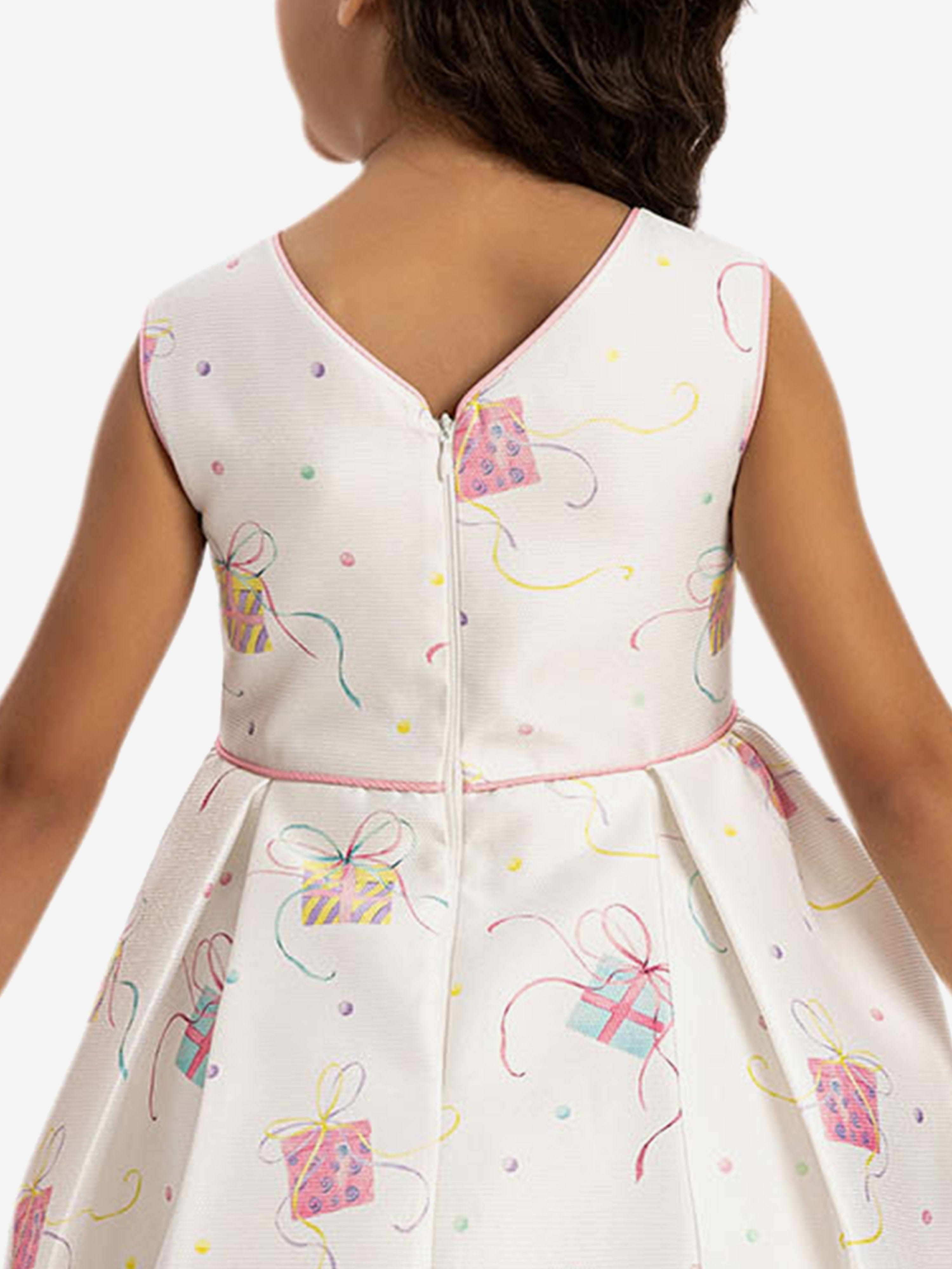 DRESS & Fleur Girls Party Dress with Bag in Pink