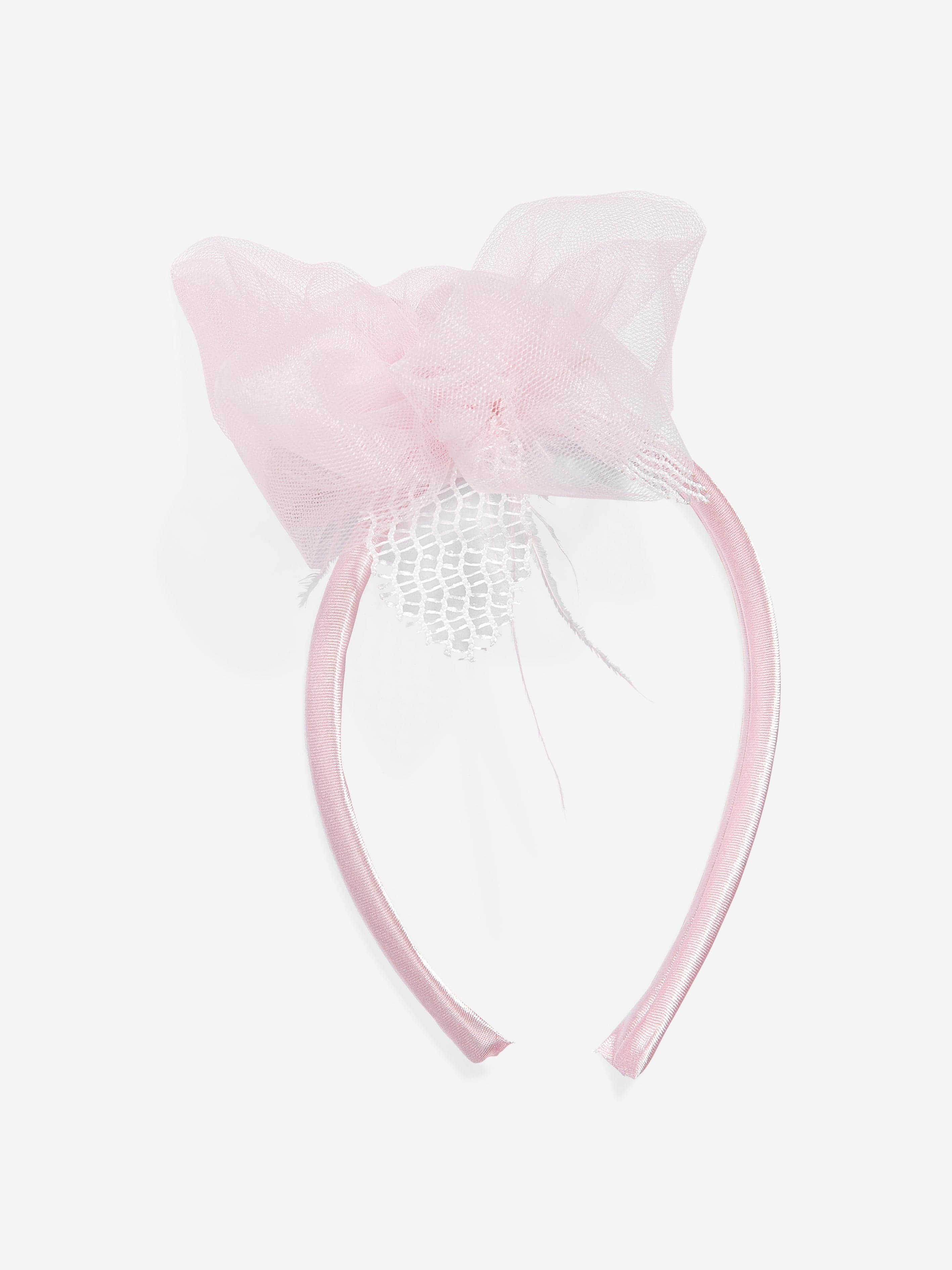 DRESS & Fleur Girls Flower Occasion Dress with Headband in Pink