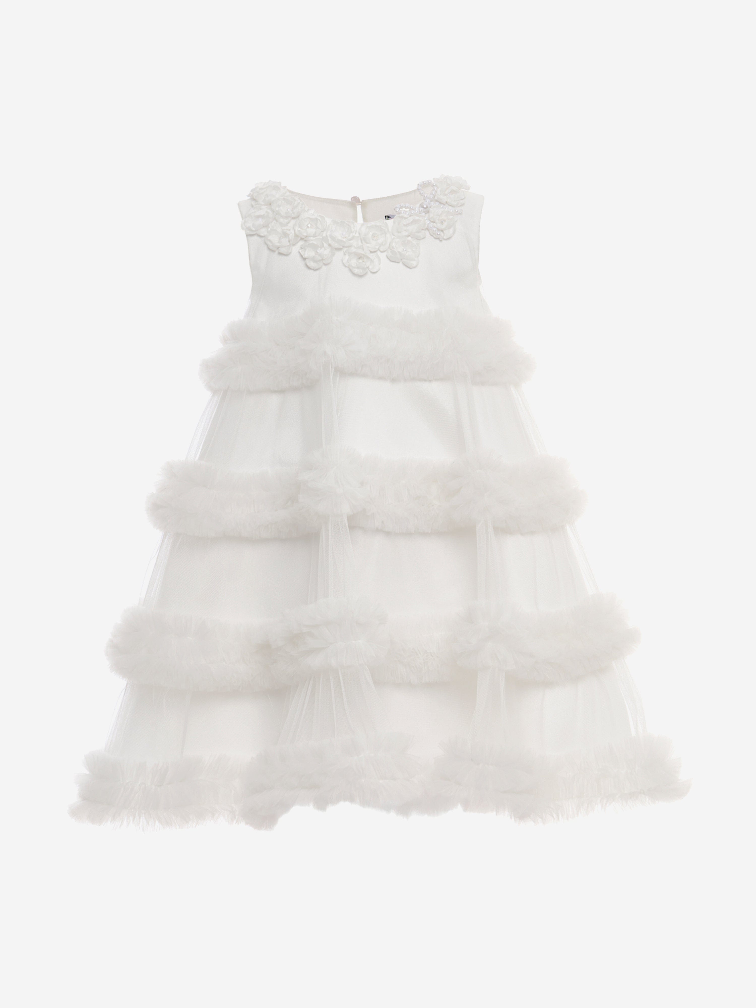 DRESS & Fleur Girls Occasion Dress with Headband in Ivory