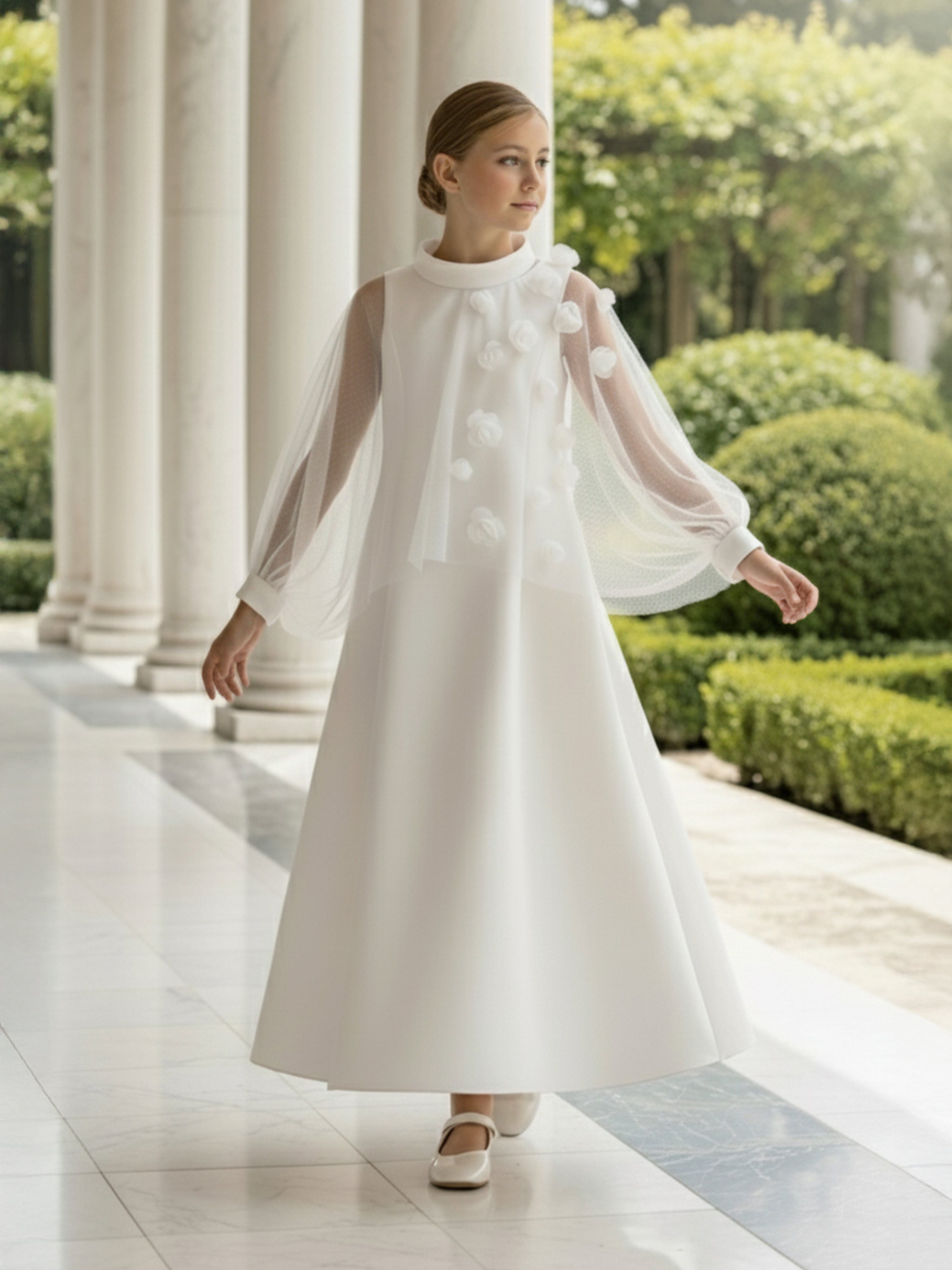 DRESS & Fleur Girls Occasion Dress in Ivory