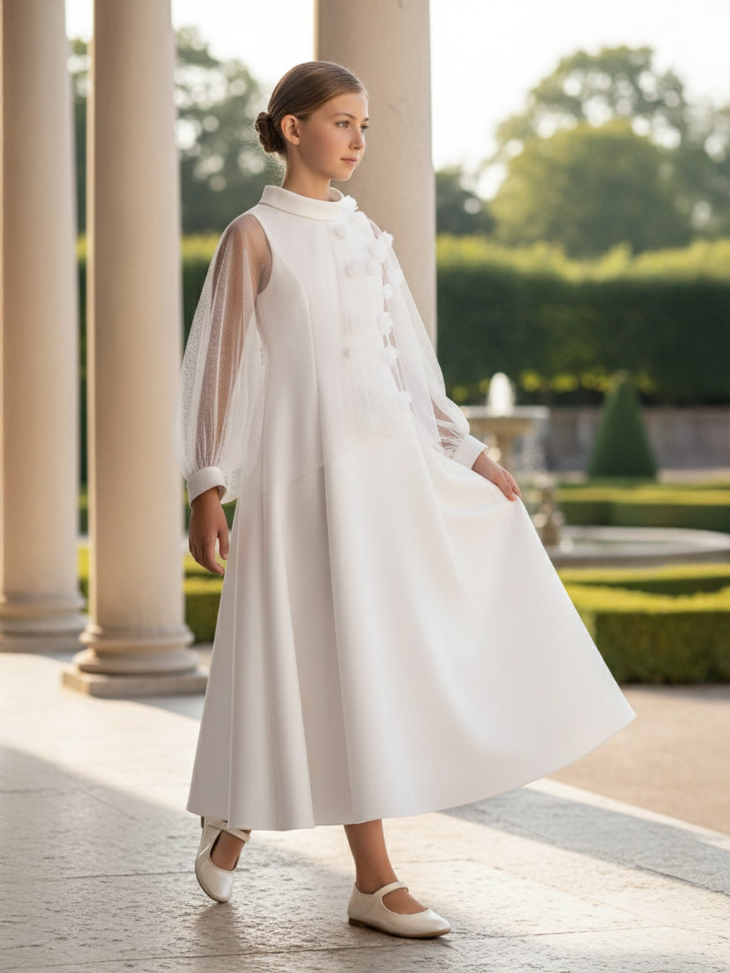 DRESS & Fleur Girls Occasion Dress in Ivory