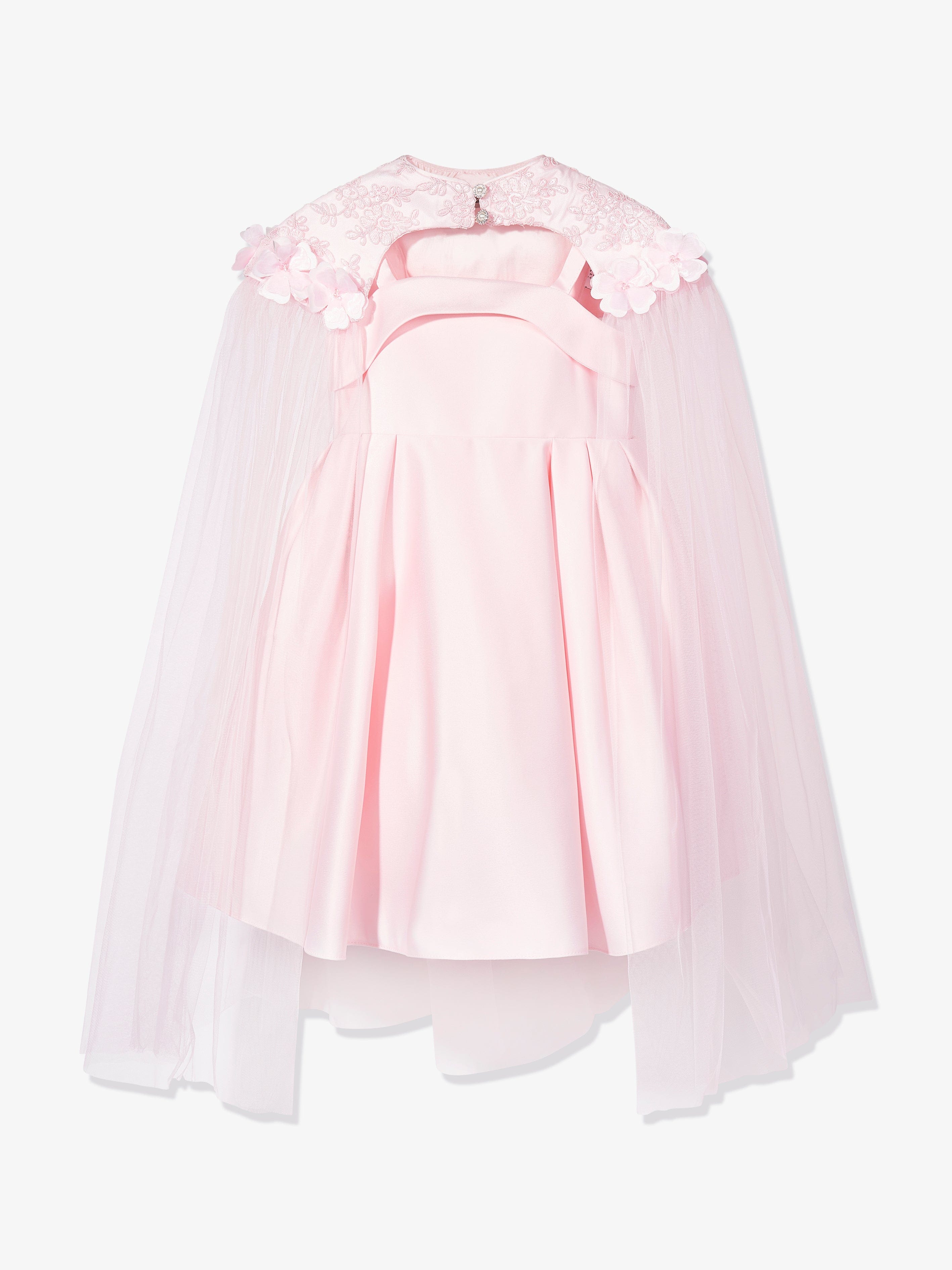 DRESS & Fleur Girls Occasion and Cape Set in Pink