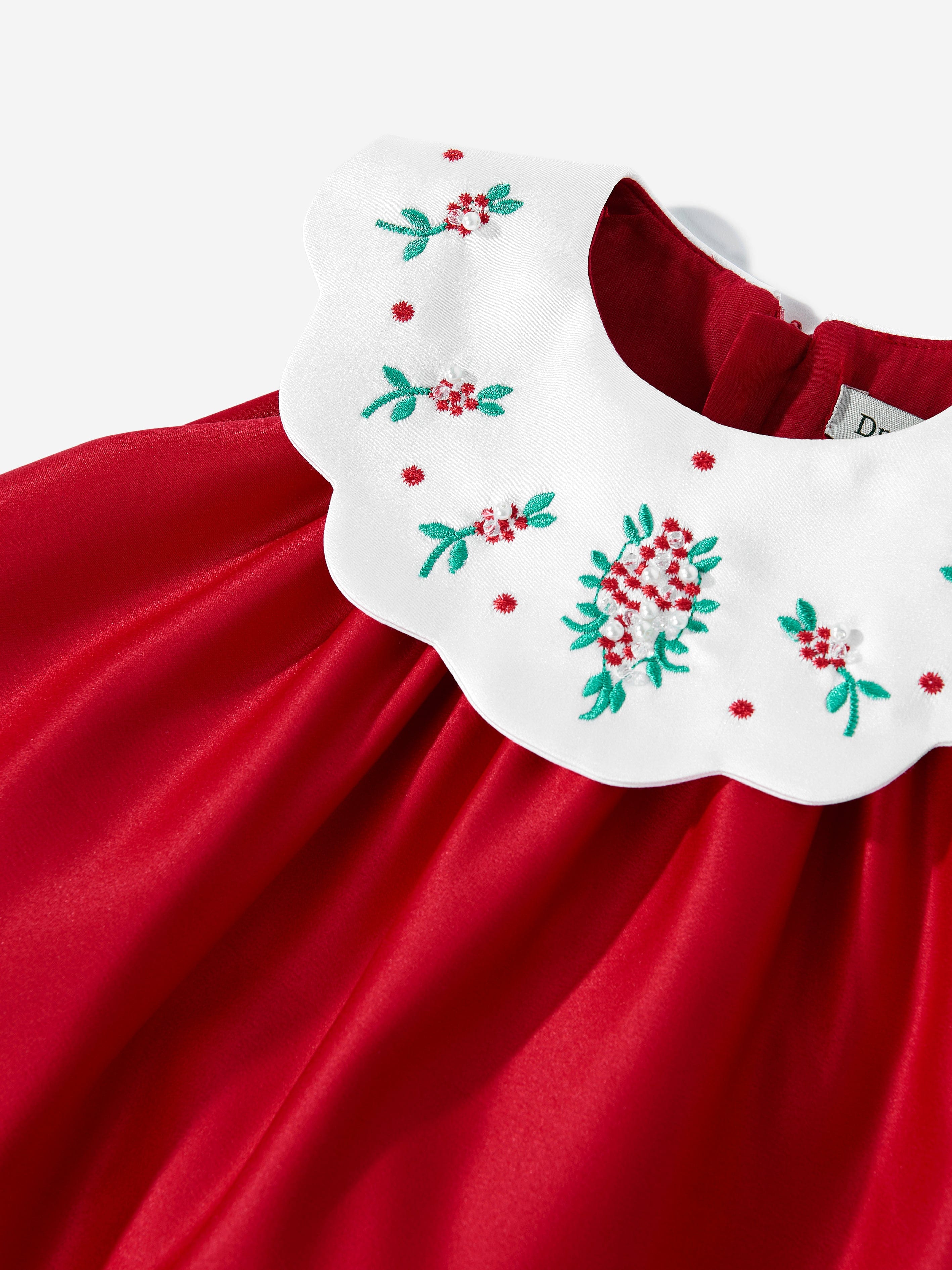 DRESS & Fleur Baby Girls Occasion Dress with Headband in Red