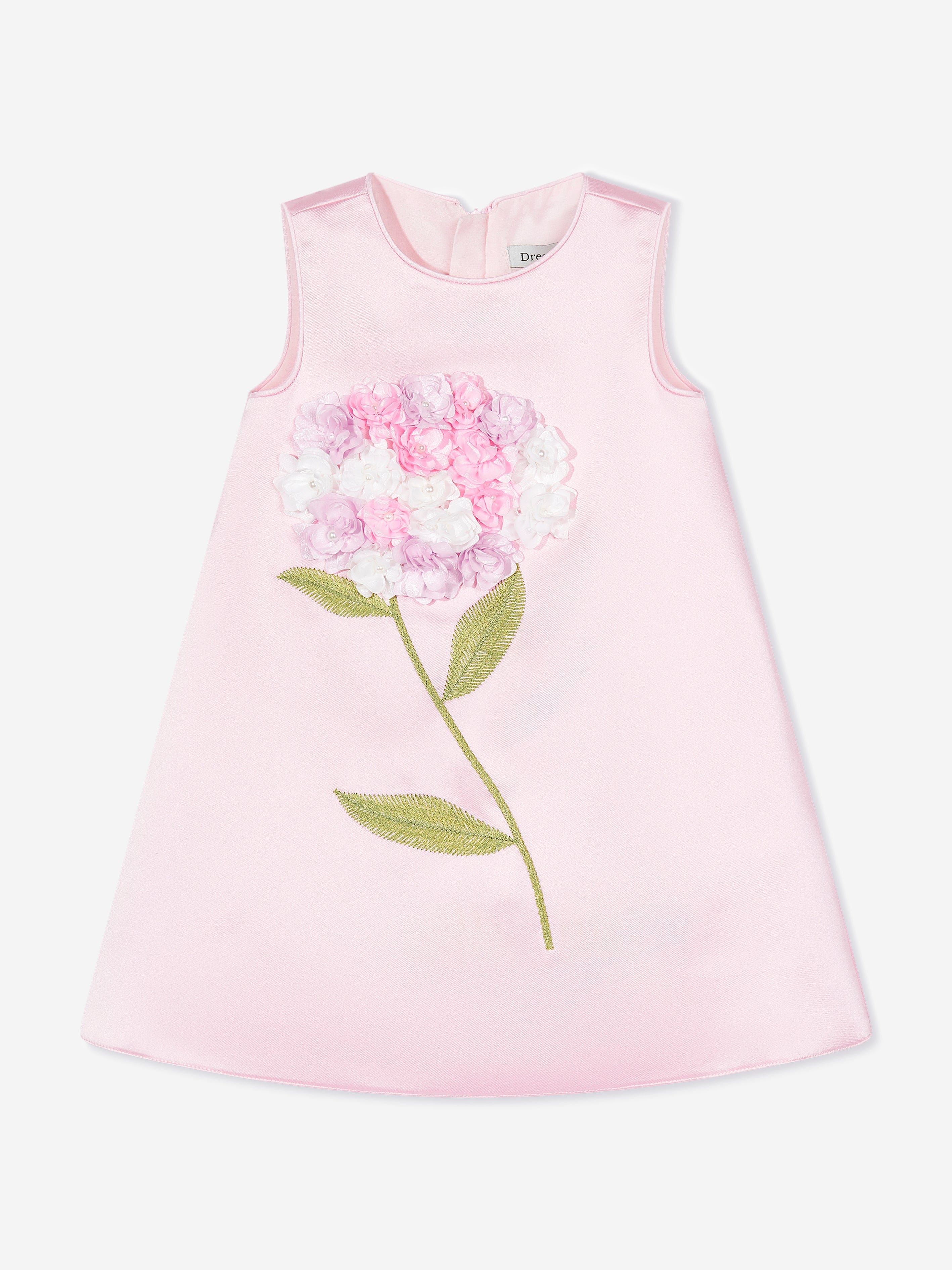 DRESS & Fleur Girls Flower Occasion Dress with Headband in Pink