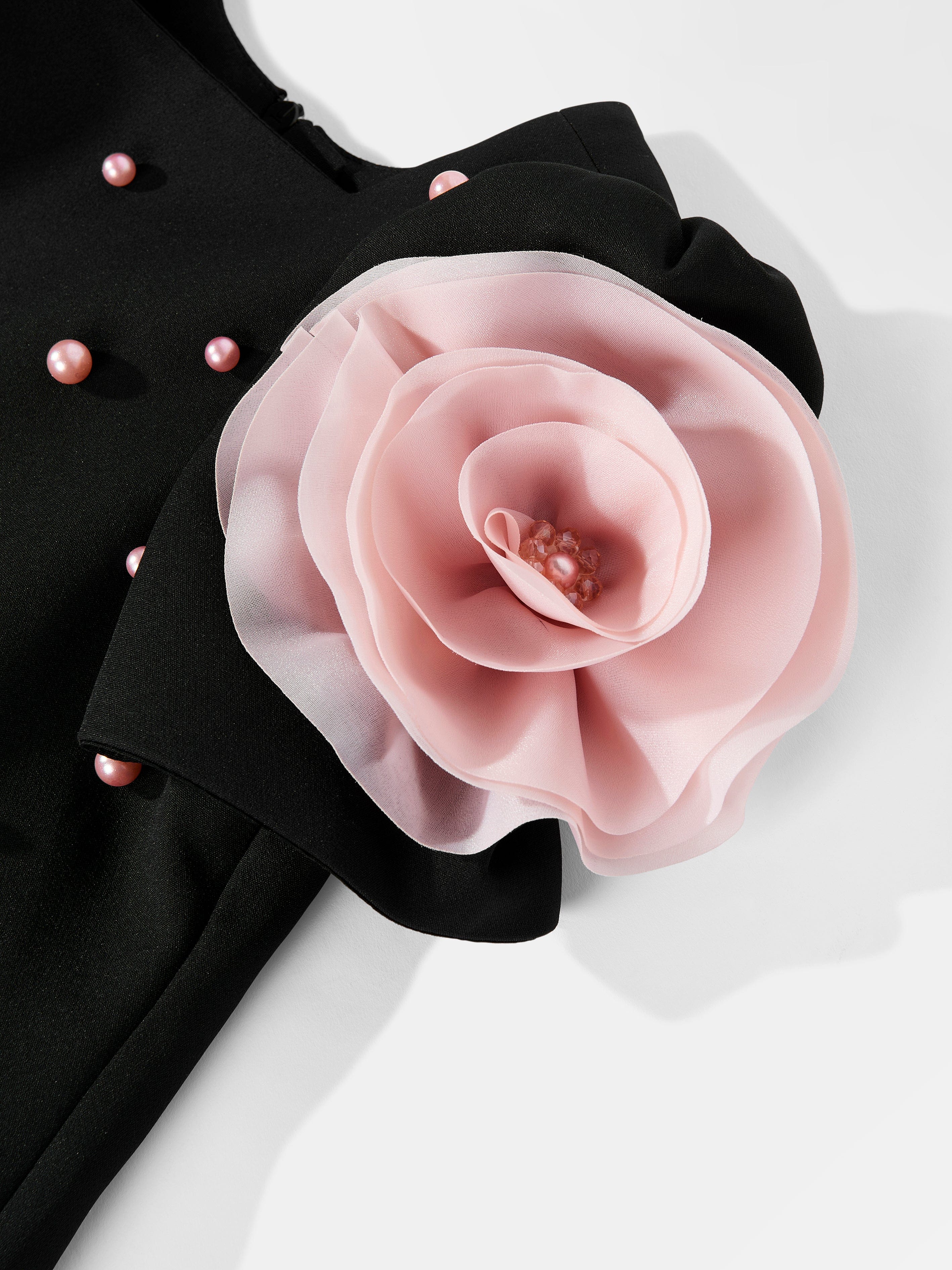 DRESS & Fleur Girls Flower Occasion Dress in Black