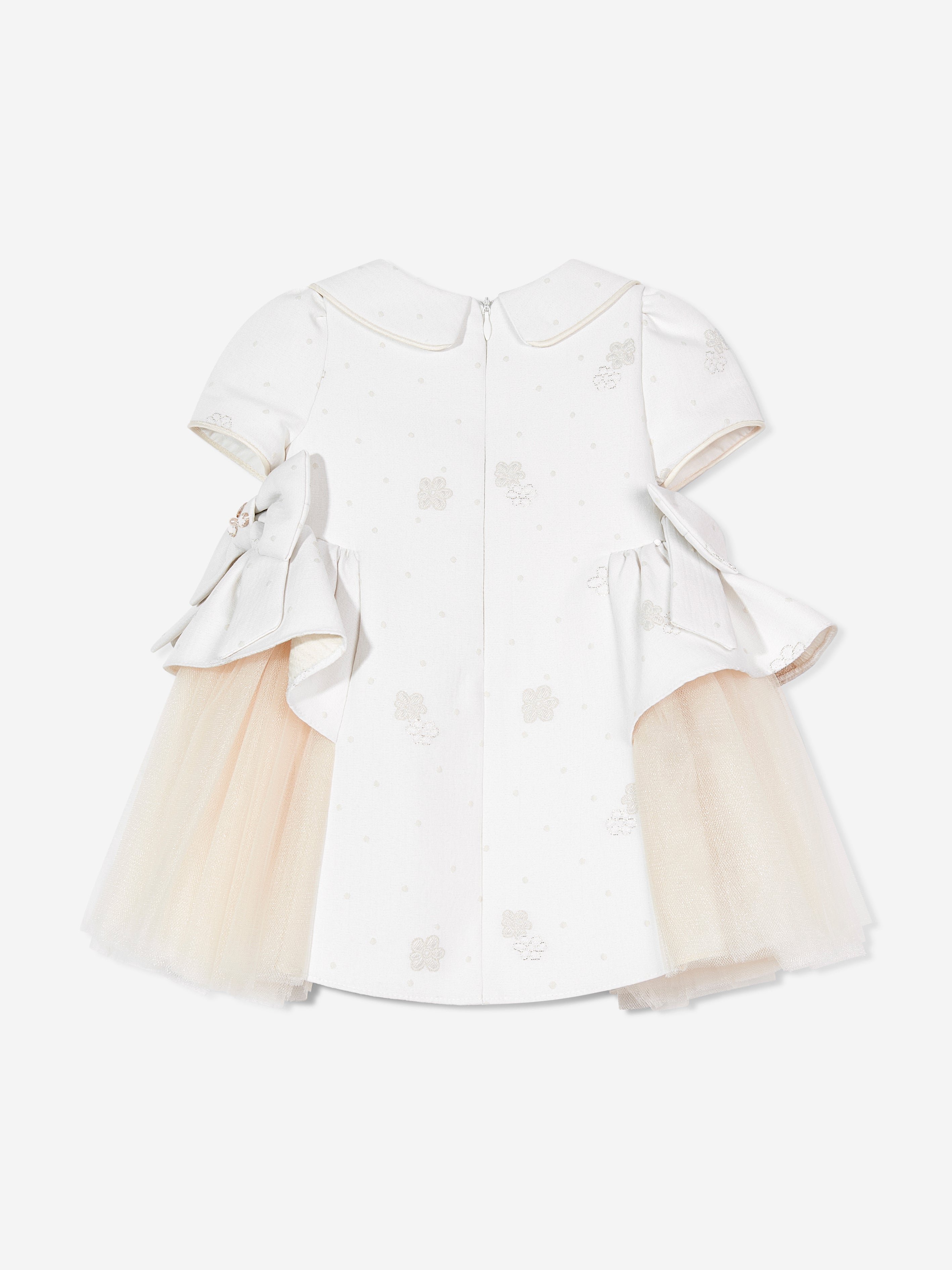 DRESS & Fleur Baby Girls Occasion Dress with Headband in Ivory
