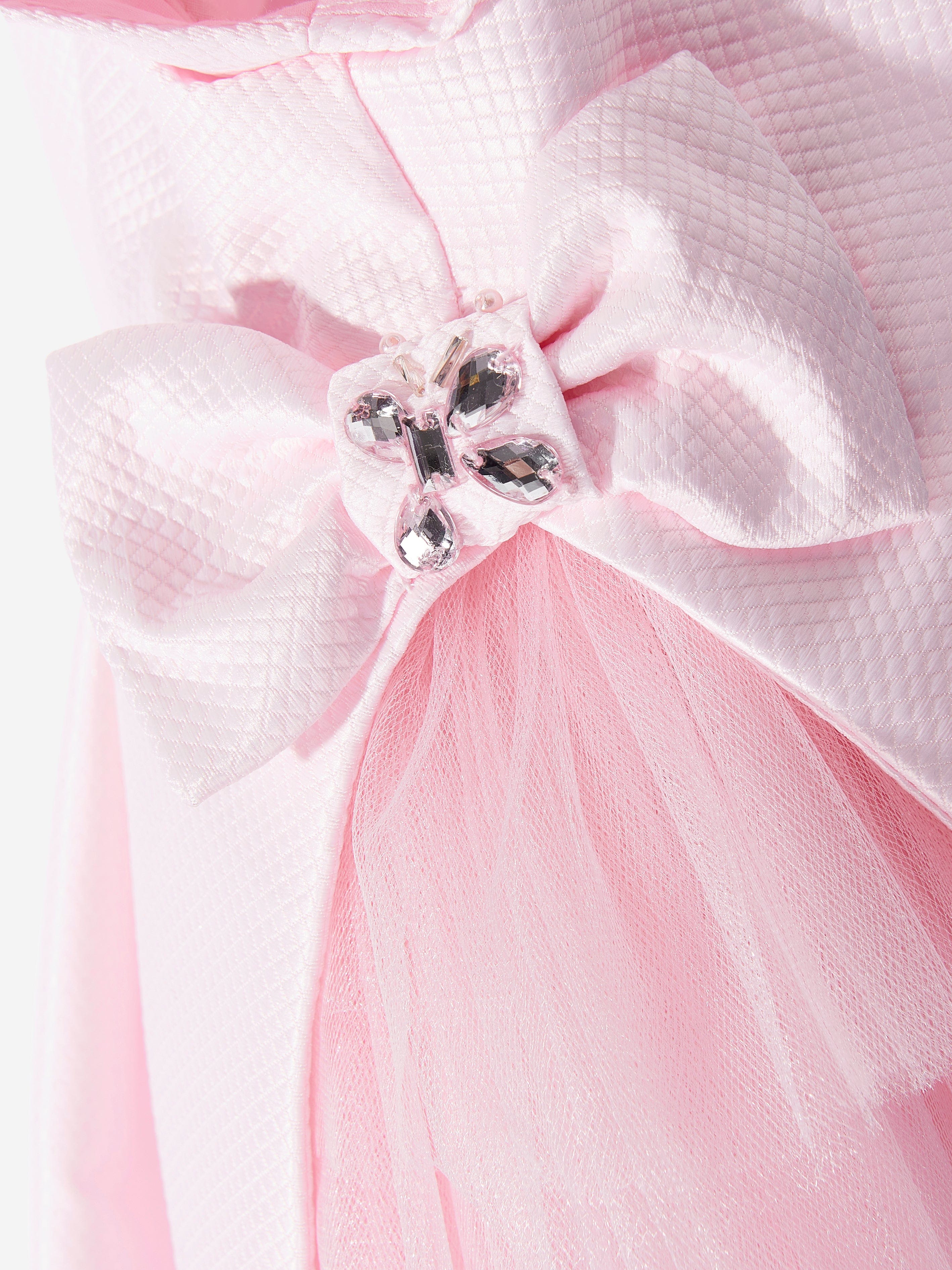 DRESS & Fleur Baby Girls Occasion Dress with Headband in Pink