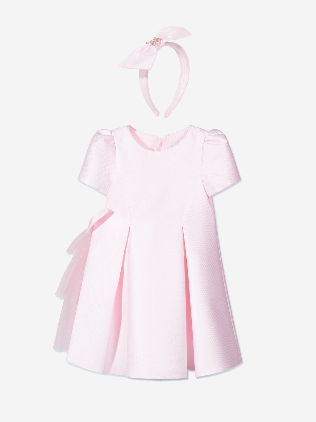DRESS & Fleur Girls Occasion Dress with Hair Accessory in Pink