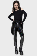 Killstar Darkwaves & Raves Hi-Shine PU Leggings - Size 16 & 22 Left Only!