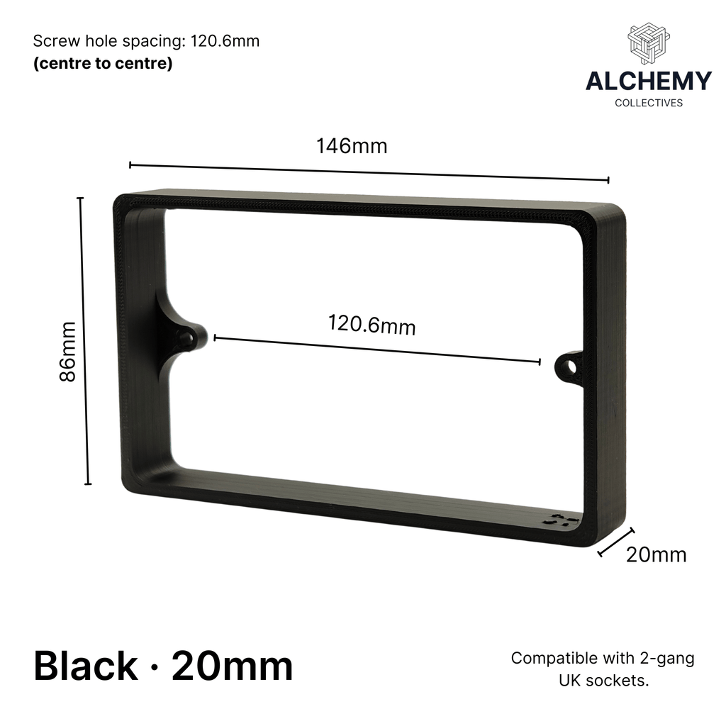 2-Gang Socket Spacer