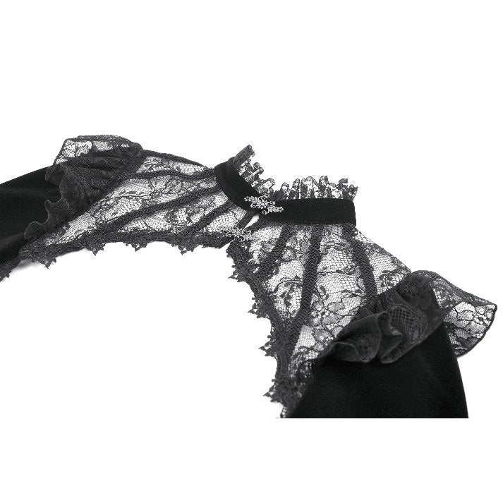 Dark in Love Erzebeth Gothic Bolero Shrug - Black Lace Victorian Bell Sleeve