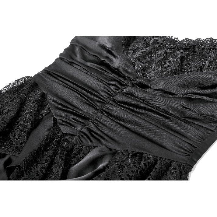 Dark in Love Minerva Gothic Satin Lace Dress