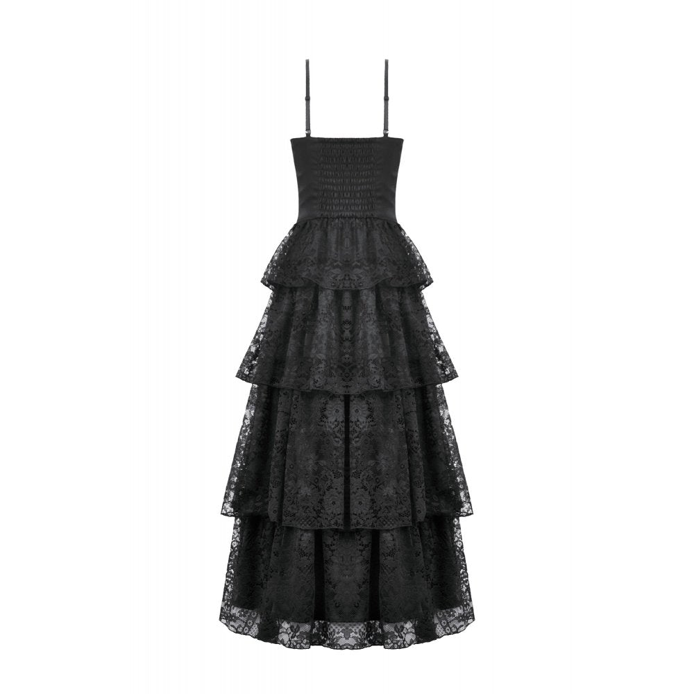 Dark in Love Minerva Gothic Satin Lace Dress