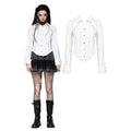 Dark in Love Queeny White Gothic Demon Shirt