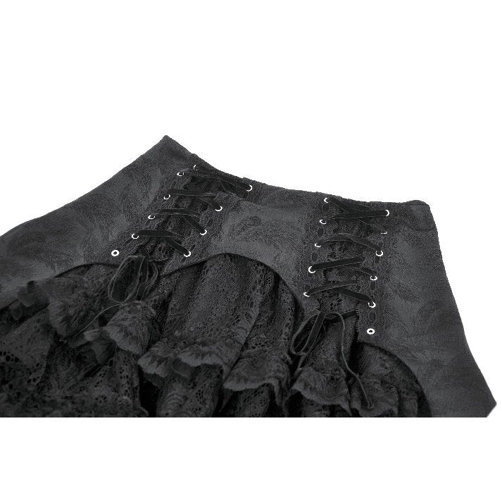 Dark in Love Thornspell Gothic Layered Lace Skirt