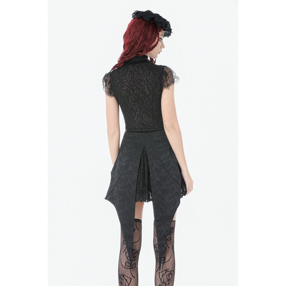 Dark in Love Thornspell Gothic Layered Lace Skirt