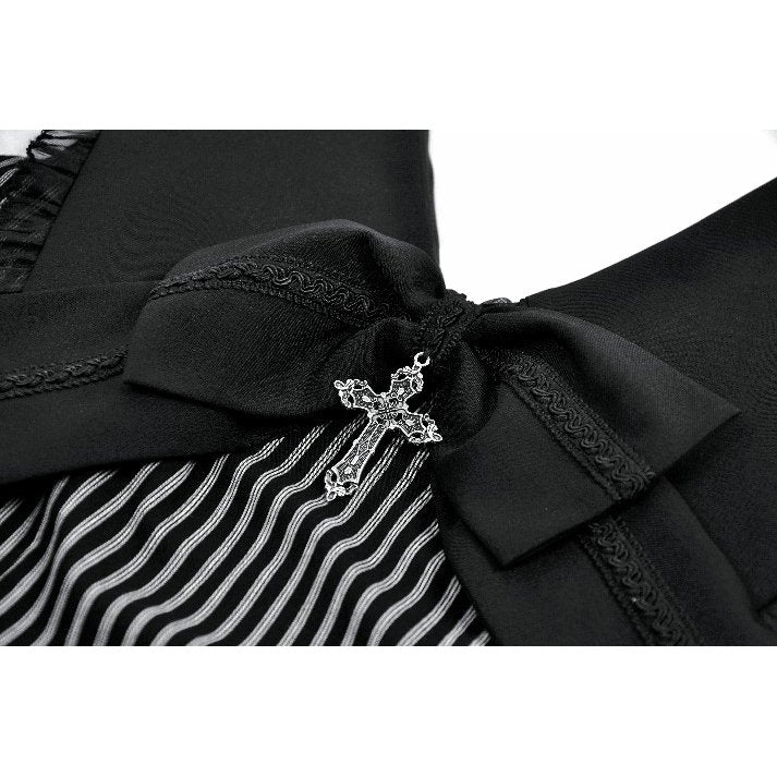 Dark in Love Vintage Striped Ruffle Tier Dress