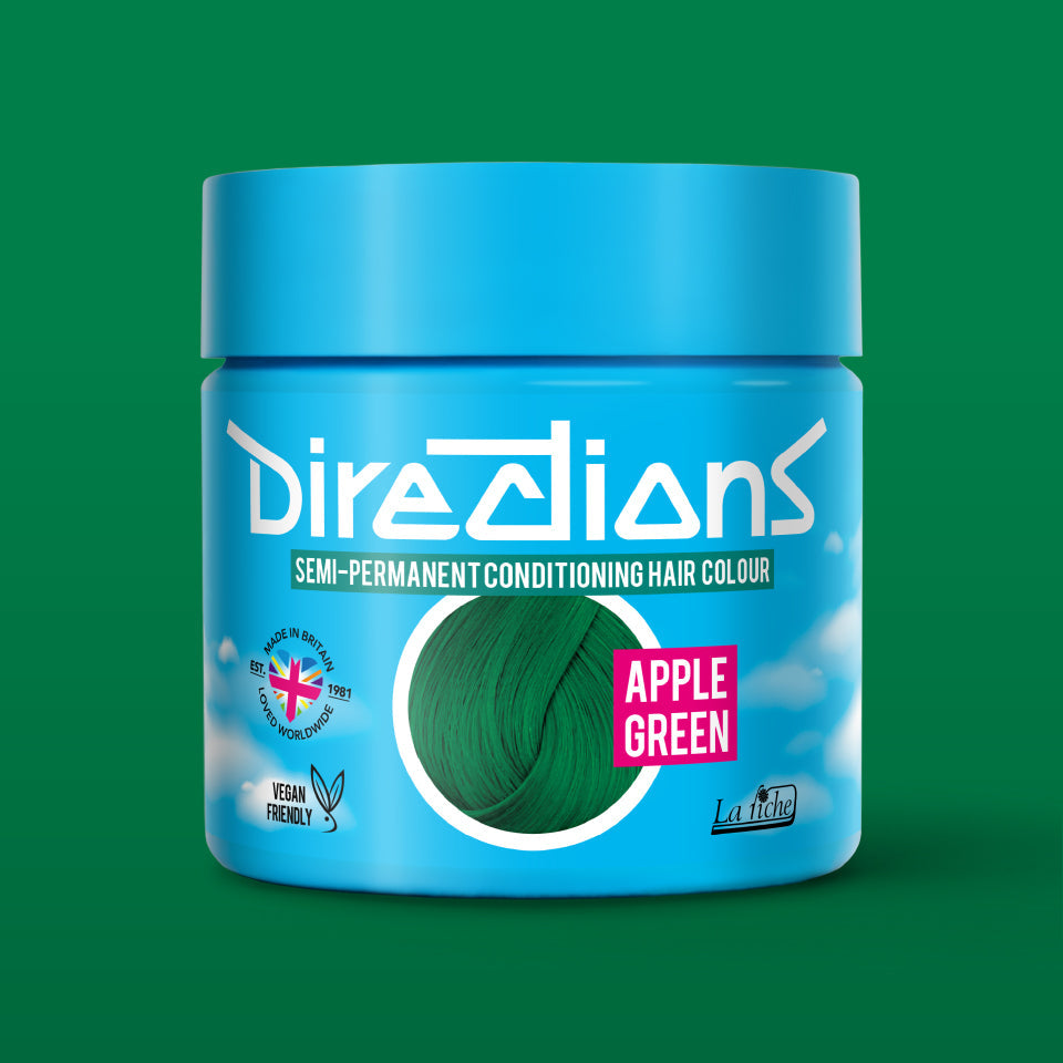 La Riche Directions Apple Green Semi Permanent Hair Dye - Vibrant Cool-Toned Green 100ml Vegan