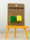 Dish Sponge Dangle Earrings | 3D Printed Quirky Earrings