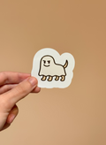 Spooky Pup Ghost Dog Sticker | Cute Halloween Vinyl Sticker