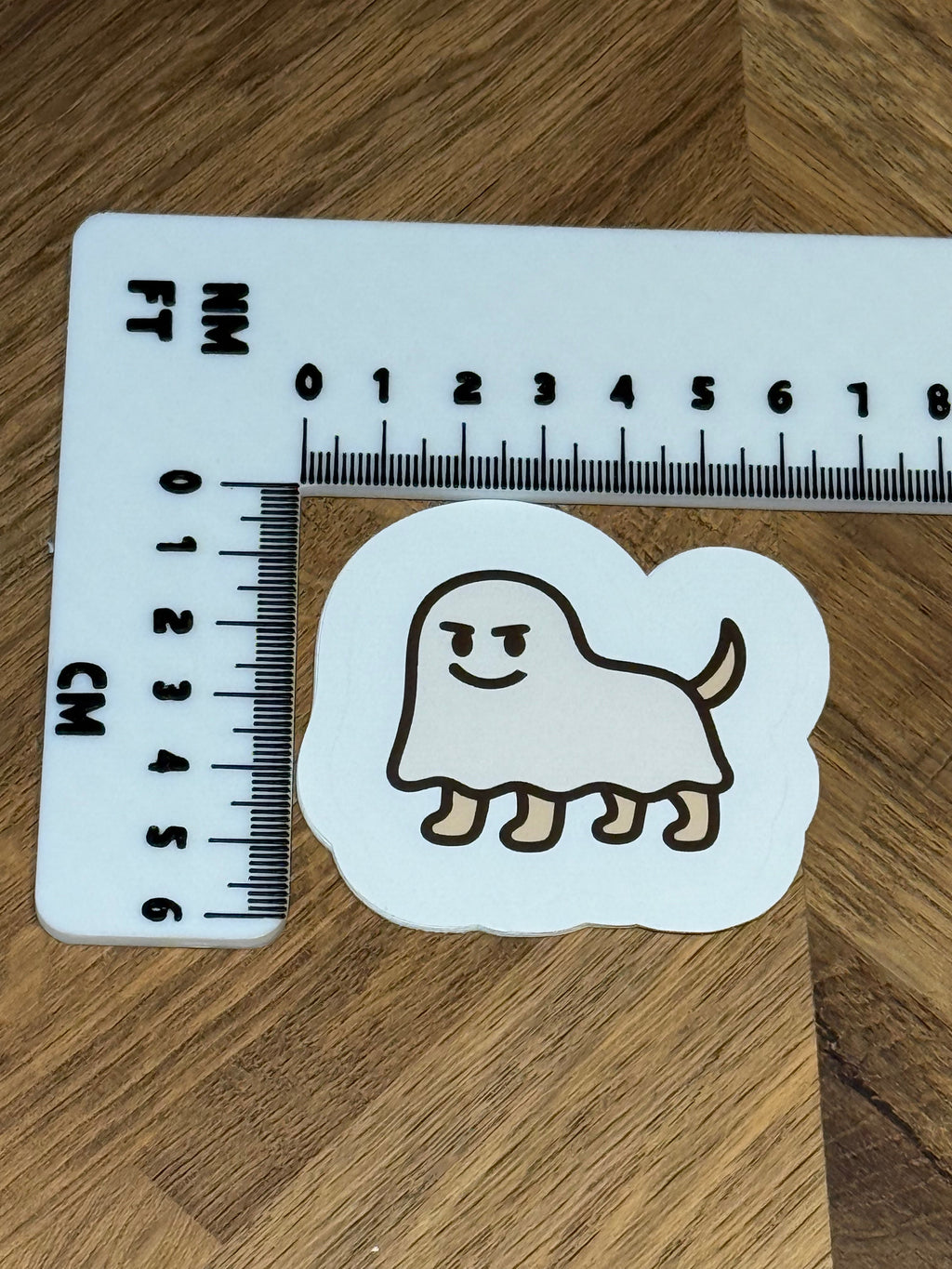 Spooky Pup Ghost Dog Sticker | Cute Halloween Vinyl Sticker