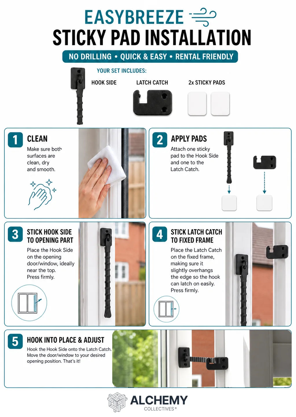 EasyBreeze Adjustable Window and Door Restrictor