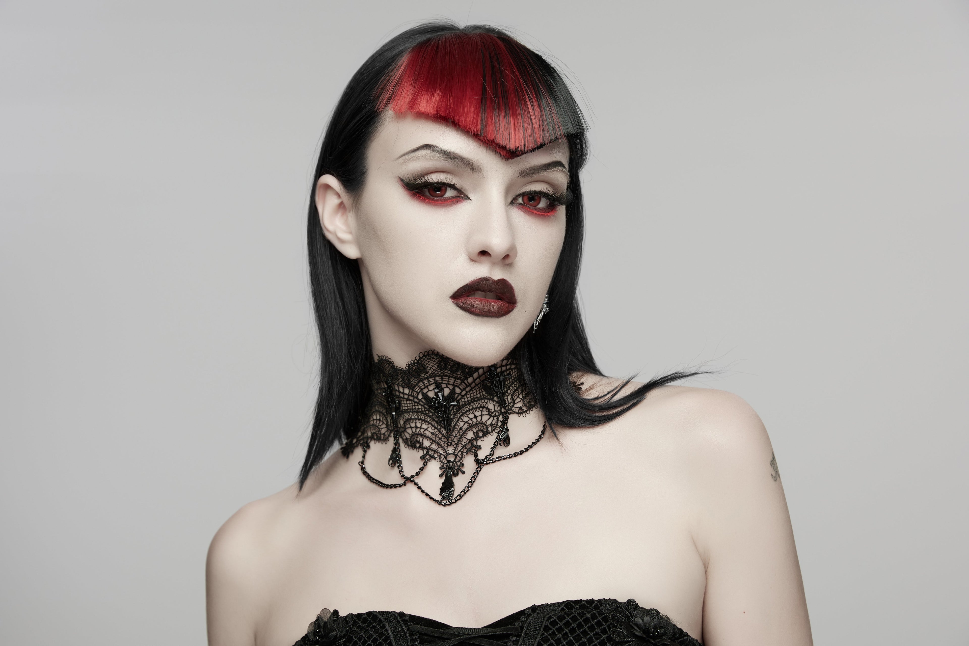 Punk Rave Goth Bat Necklace