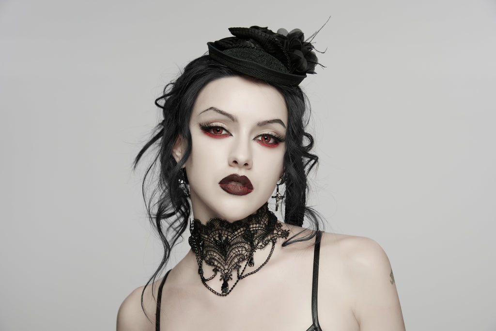 Punk Rave Goth Bat Necklace