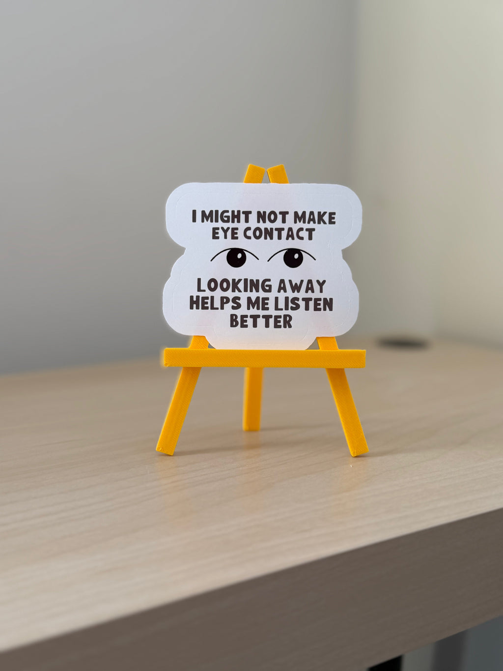 Eye Contact Is Overrated Sticker | Neurodivergent Vinyl Sticker