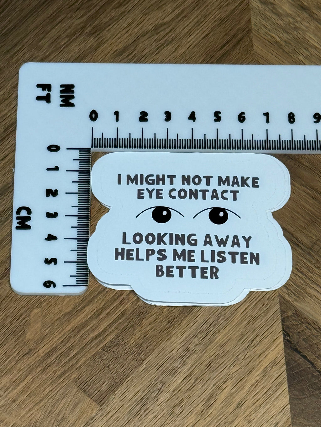 Eye Contact Is Overrated Sticker | Neurodivergent Vinyl Sticker