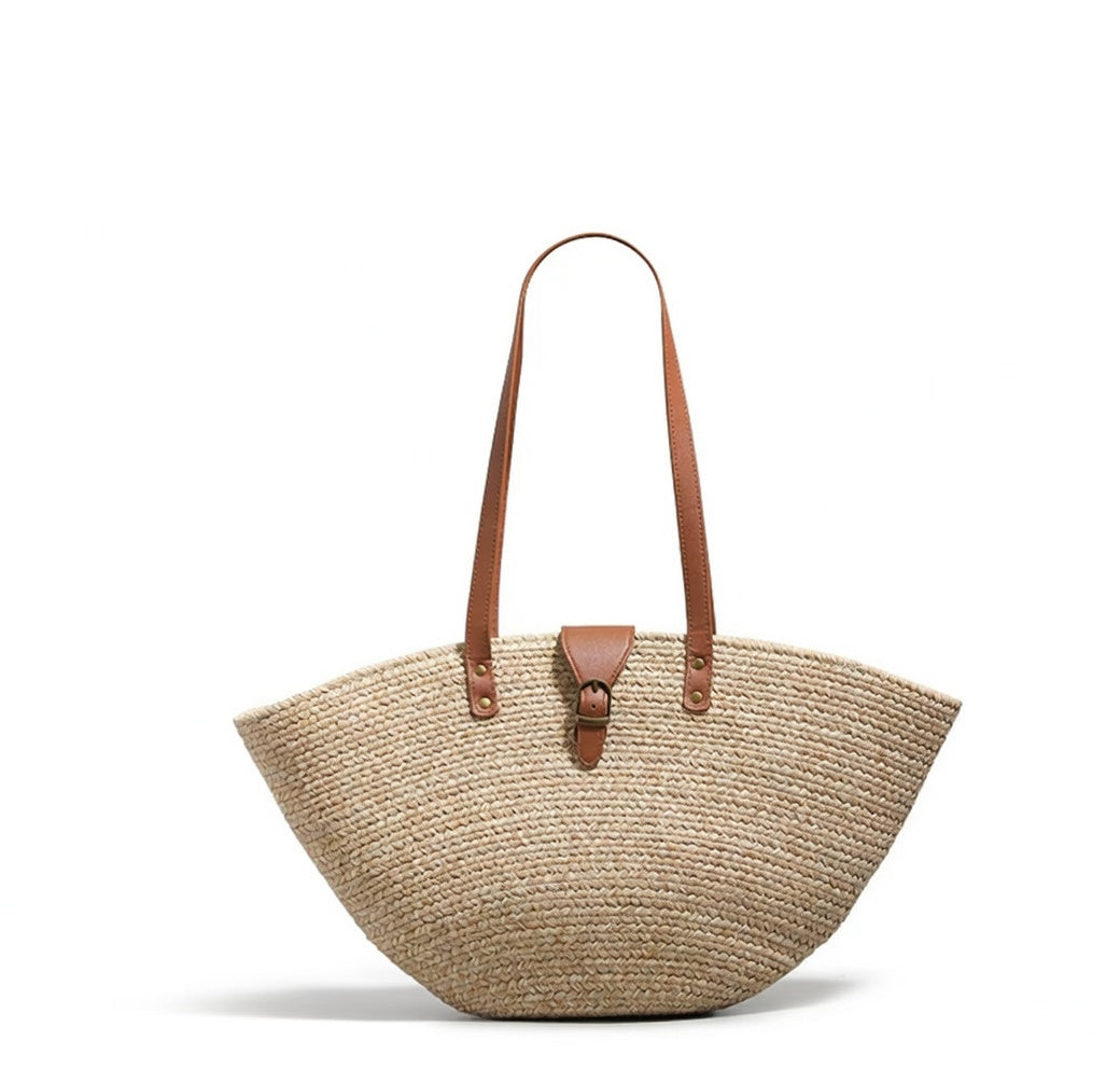 French Style Basket Bag Market Summer Straw Tote