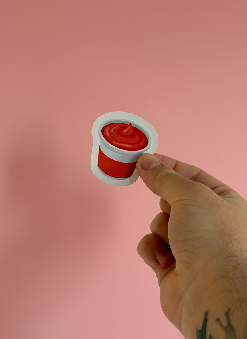 Dippy Ketchup Sticker | Funny Food Vinyl Sticker