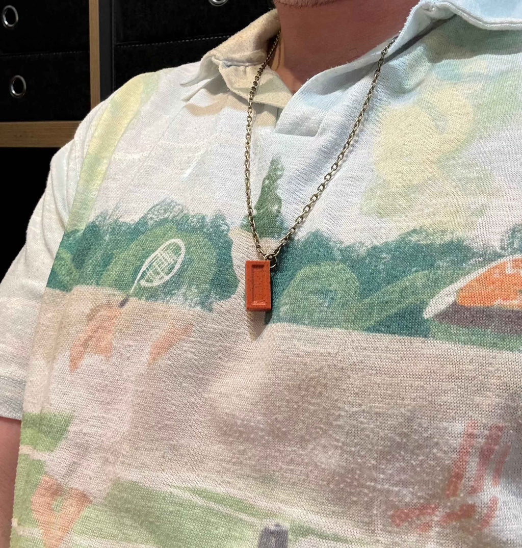 Brick Necklace | 3D Printed Quirky Pendant | Novelty British Gift
