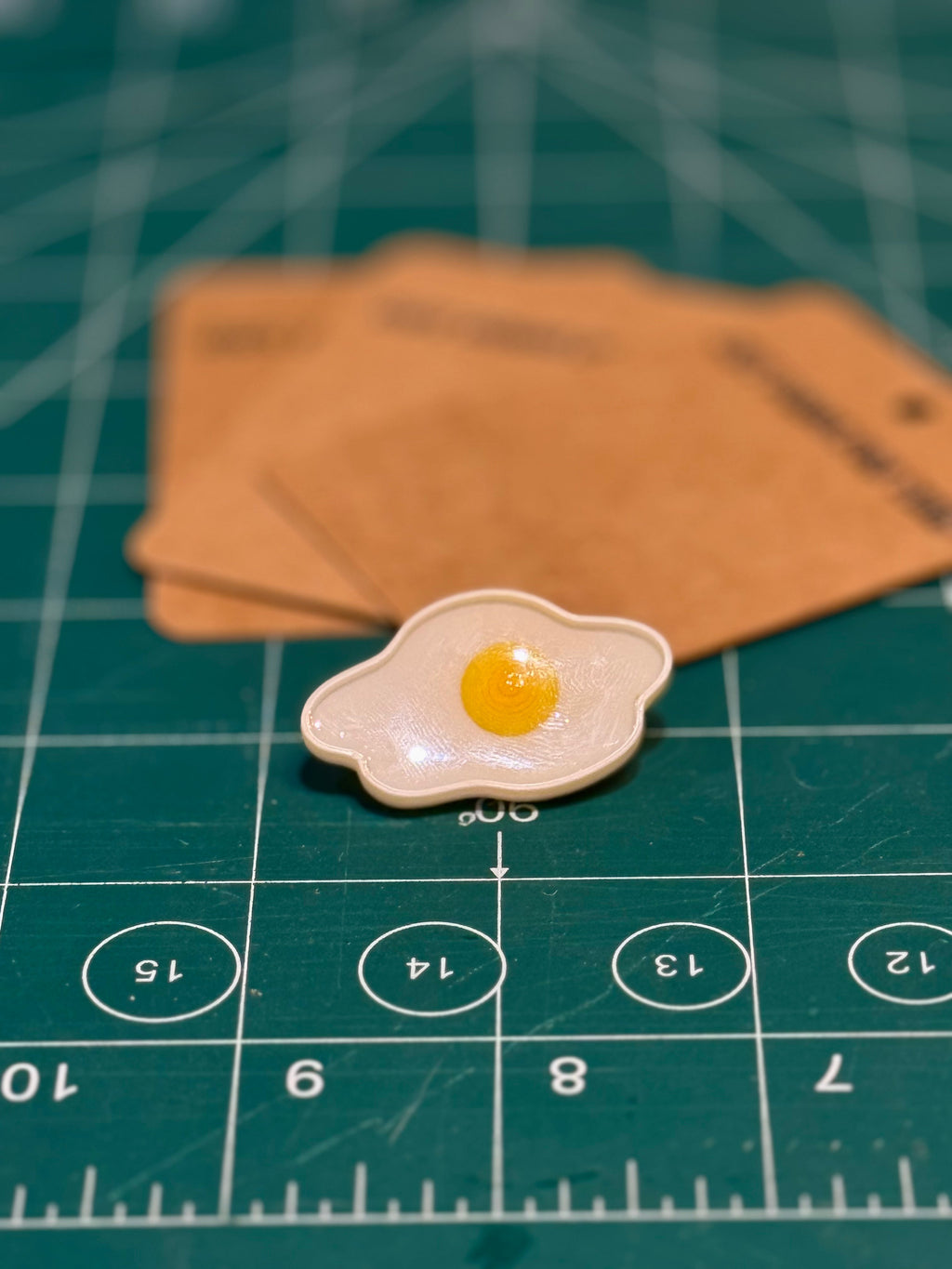 Fried Egg Pin Badge | 3D Printed Food Pin | Quirky Breakfast Gift