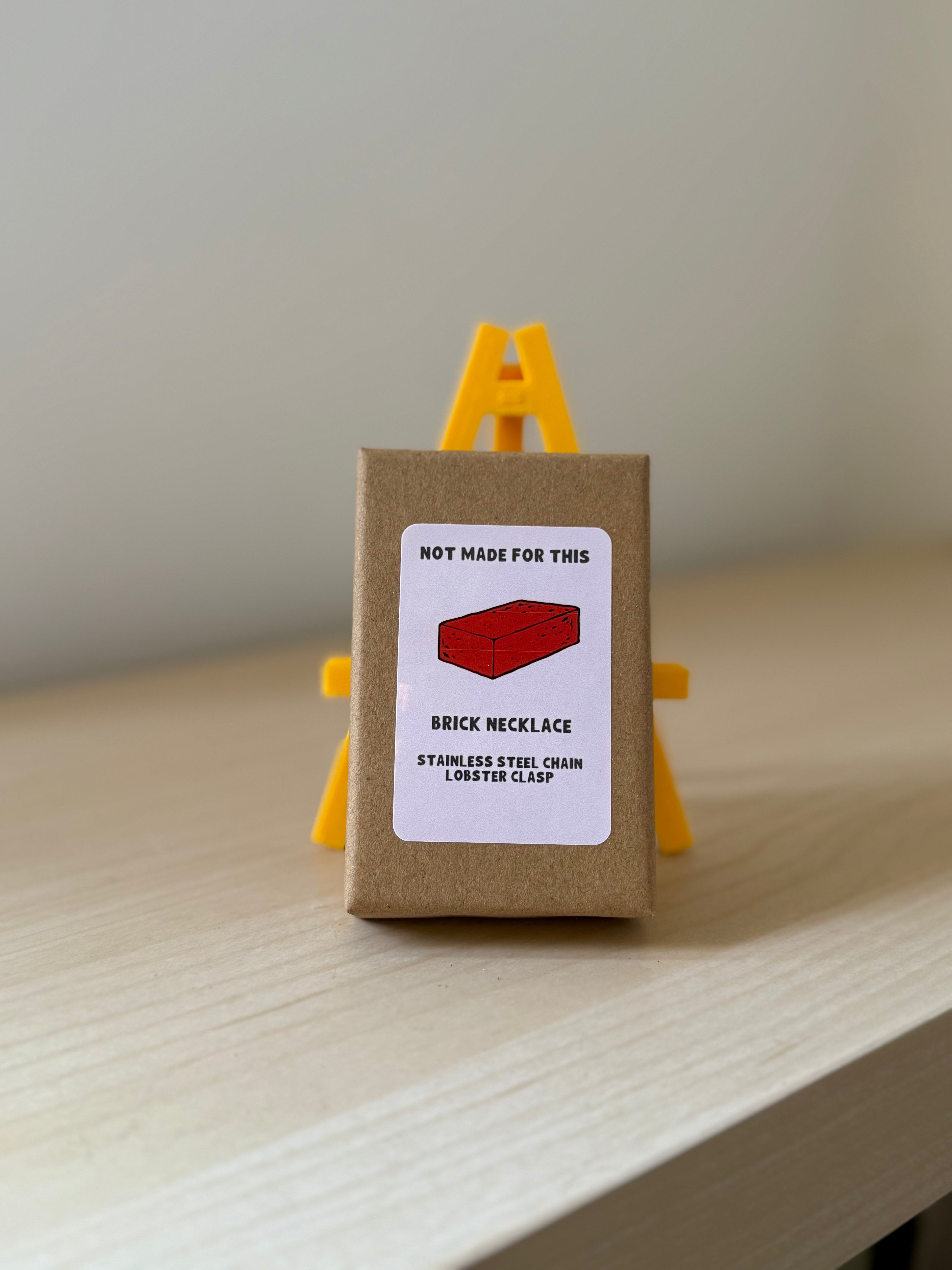 Brick Necklace | 3D Printed Quirky Pendant | Novelty British Gift