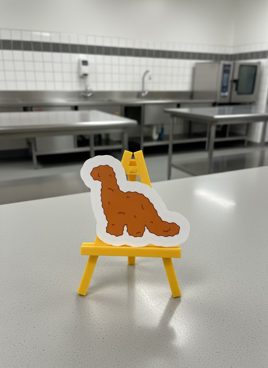 Turkey Dinosaur Sticker | Nostalgic British Food Vinyl Sticker