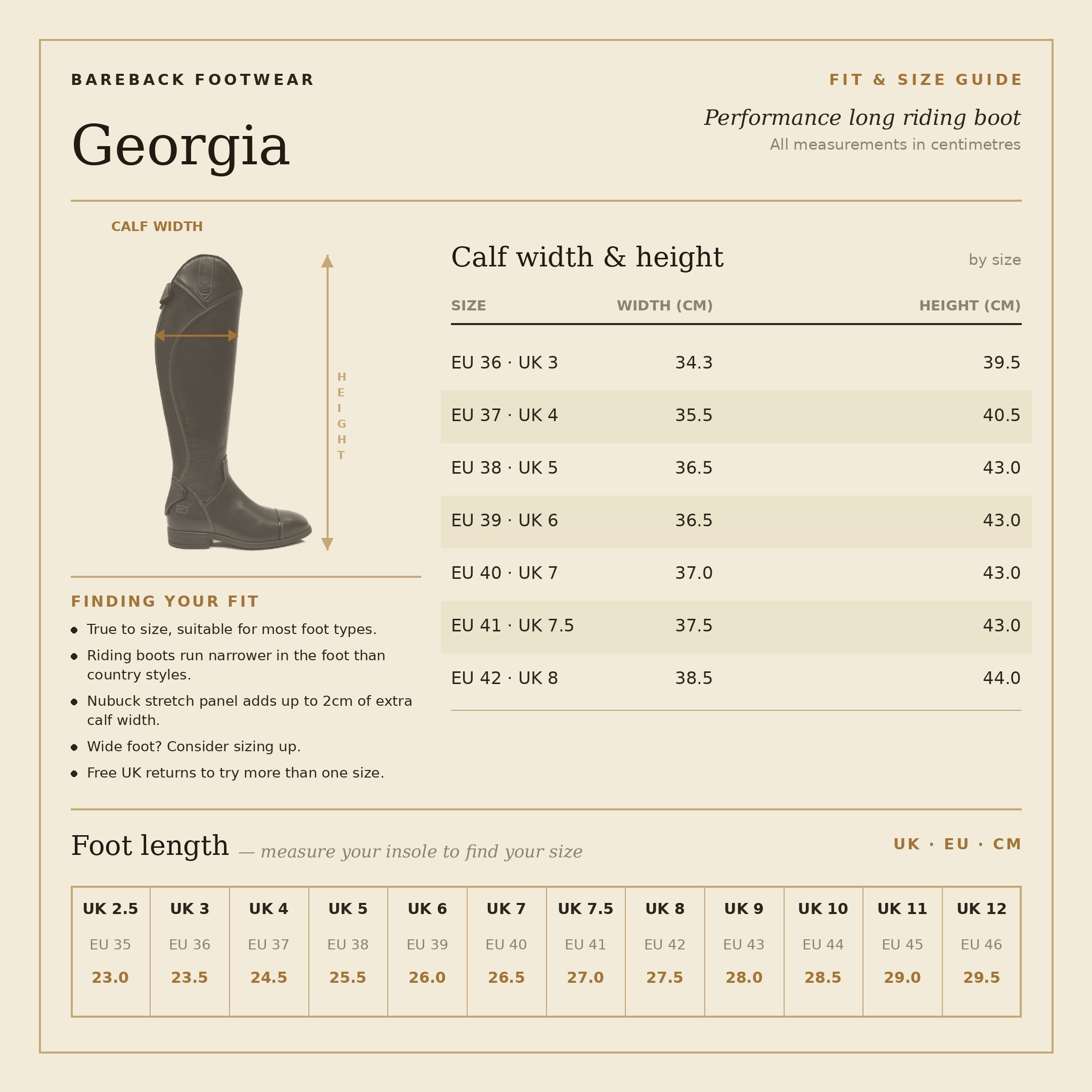 Georgia - Long Riding Boot - Black