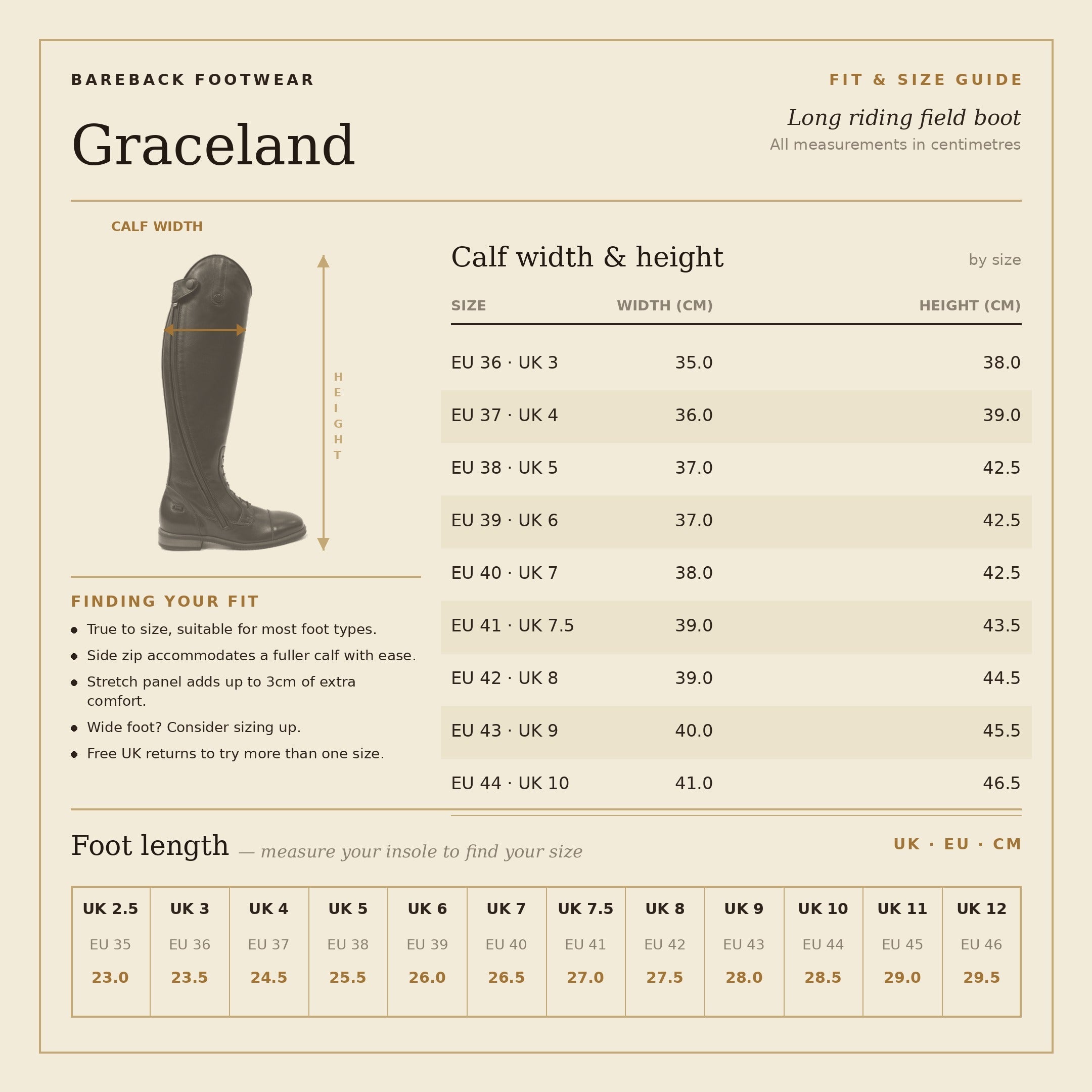 Graceland Long Riding Field Boots - Black