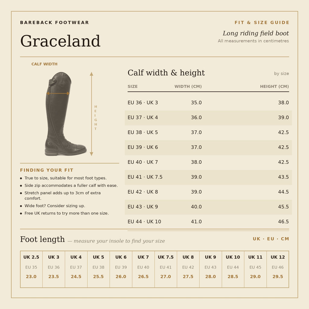 Graceland Long Riding Field Boots - Brown
